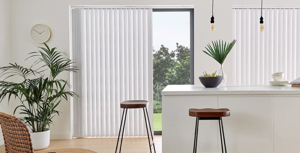 Vertical Blinds: Ideal for Large Windows and Sliding Doors